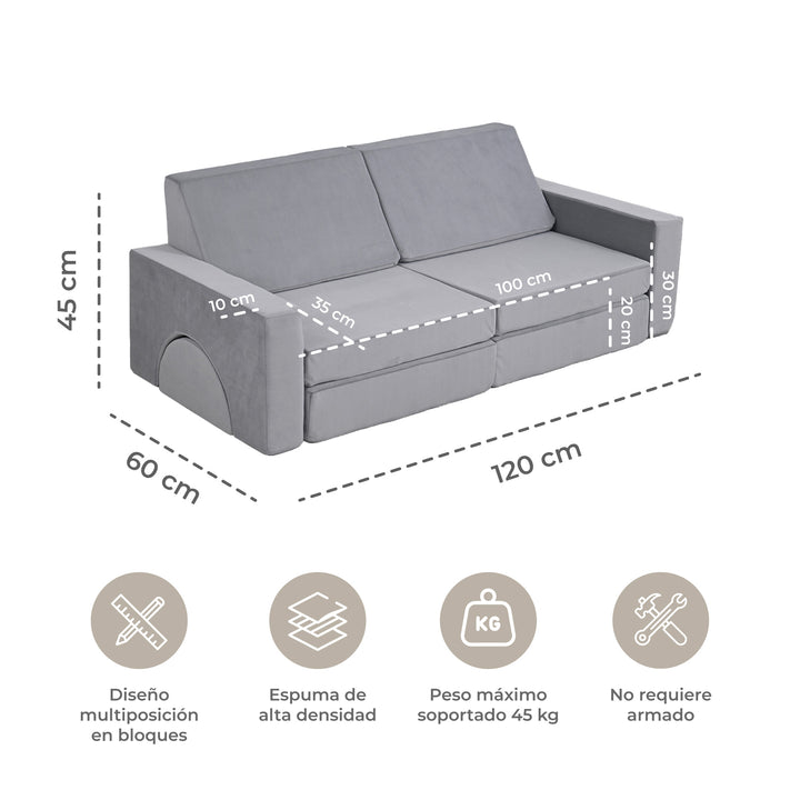 Sofá Modular Lúdico Para Niños Alva