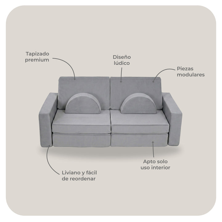 Sofá Modular Lúdico Para Niños Alva