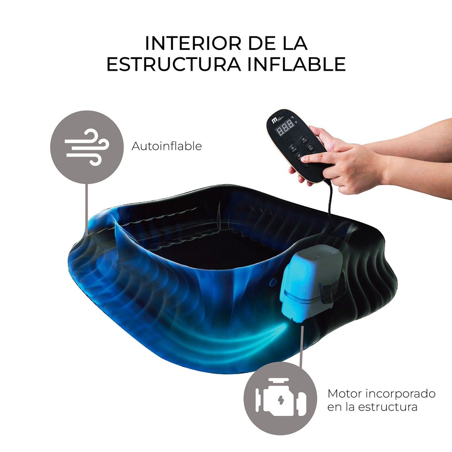 Tina Spa Hidromasaje Inflable Bergen 4 Comfort