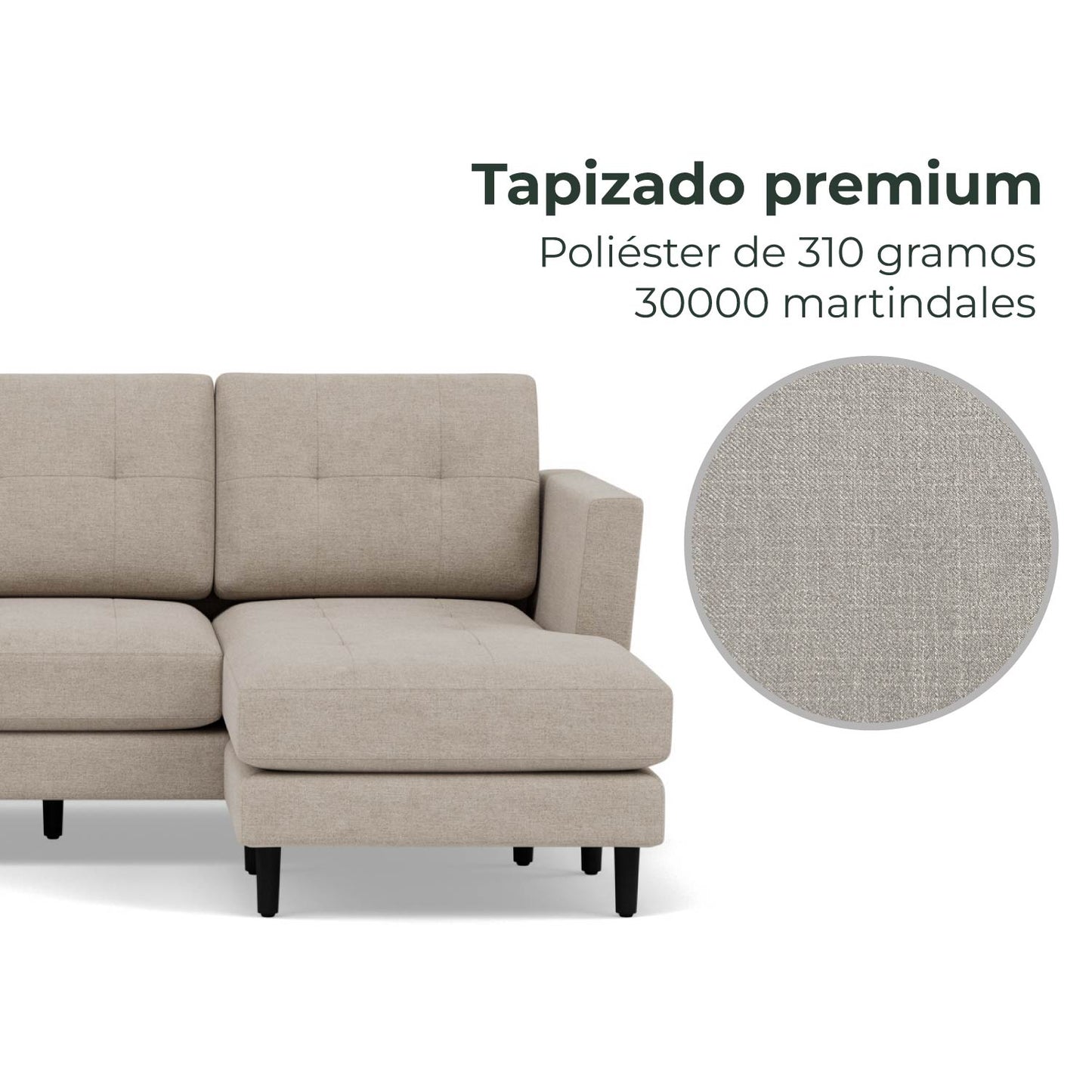 Sala Esquinero Sofá Modular Bilbao Beige