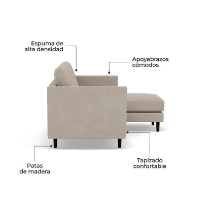Sala Esquinero Sofá Modular Bilbao Beige