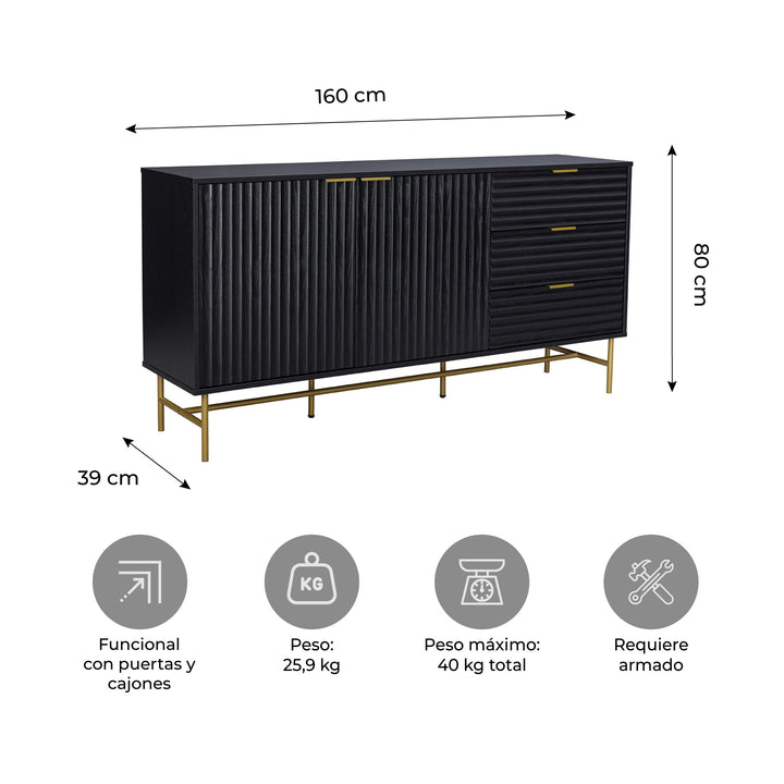 Credenza Bufetera Brooklyn 160 cm