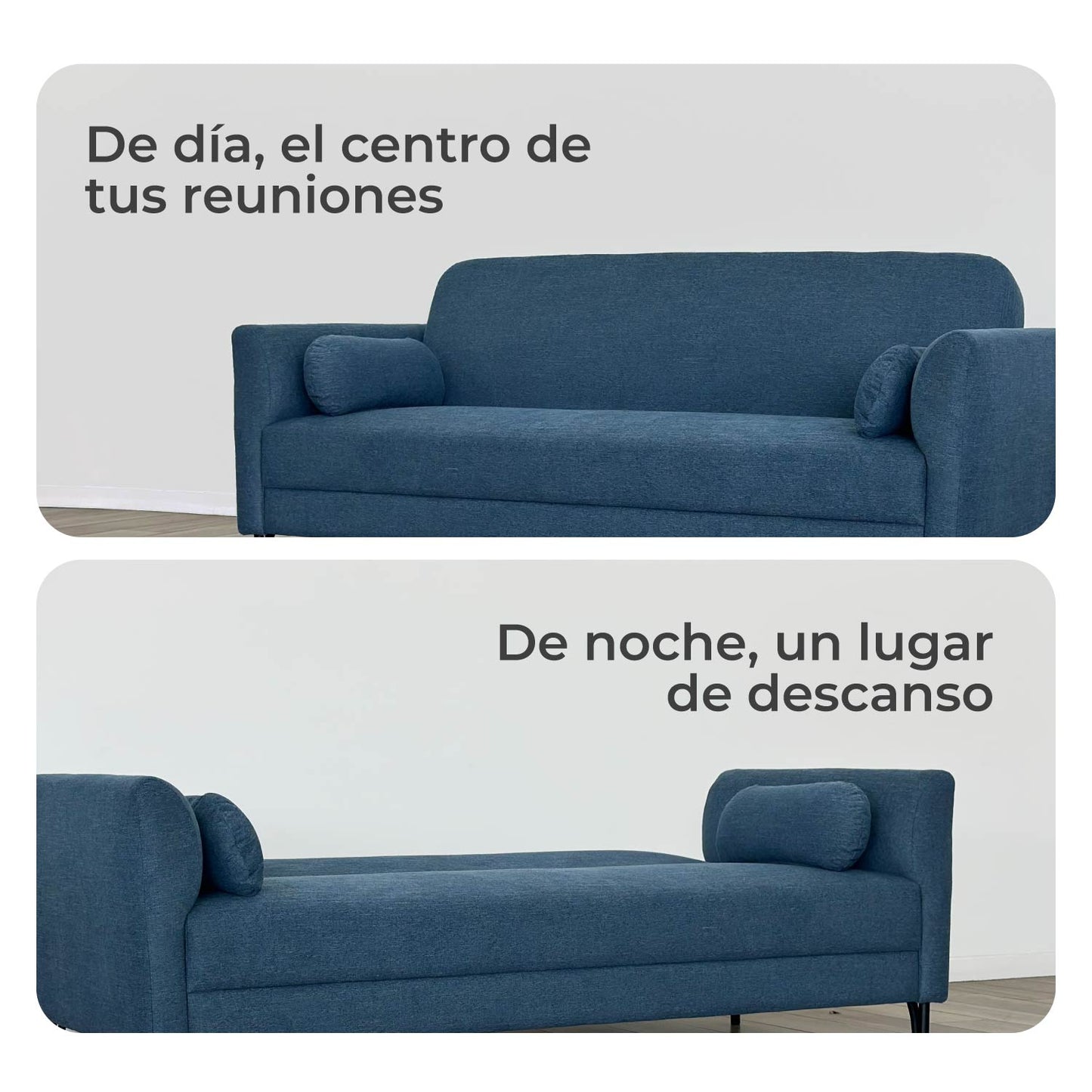 Sofá Cama Segovia 3 Plazas Azul