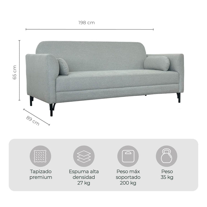 Sofá Cama Segovia 3 Plazas Gris