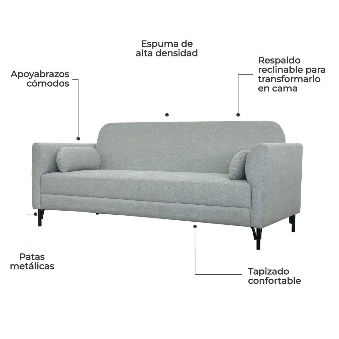 Sofá Cama Segovia 3 Plazas Gris