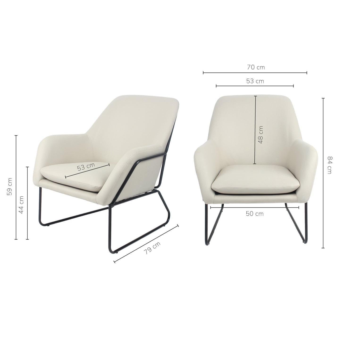 Sillón Individual con Taburete Reposapiés Terciopelo Beige