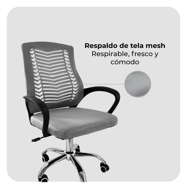 Silla de Oficina Sill-C2G Ergonómica Gris