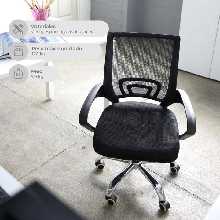 Silla de Oficina Sill2 Ergonómica Negra