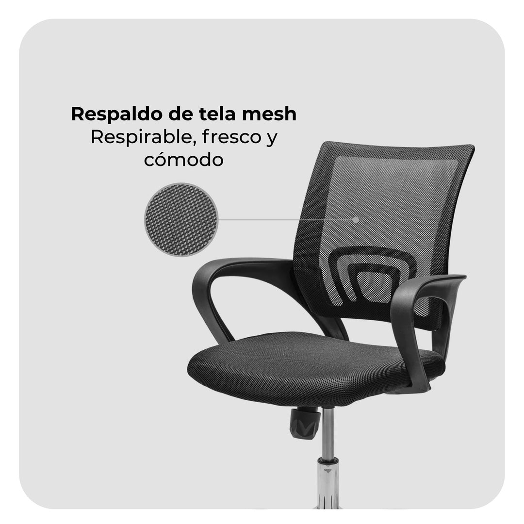 Silla de Oficina Sill2 Ergonómica Negra