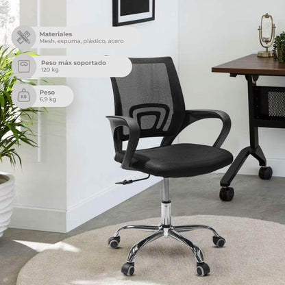 Silla de Oficina Sill2 Ergonómica Negra