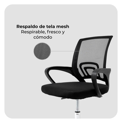 Silla de Oficina Sill2 Ergonómica Negra