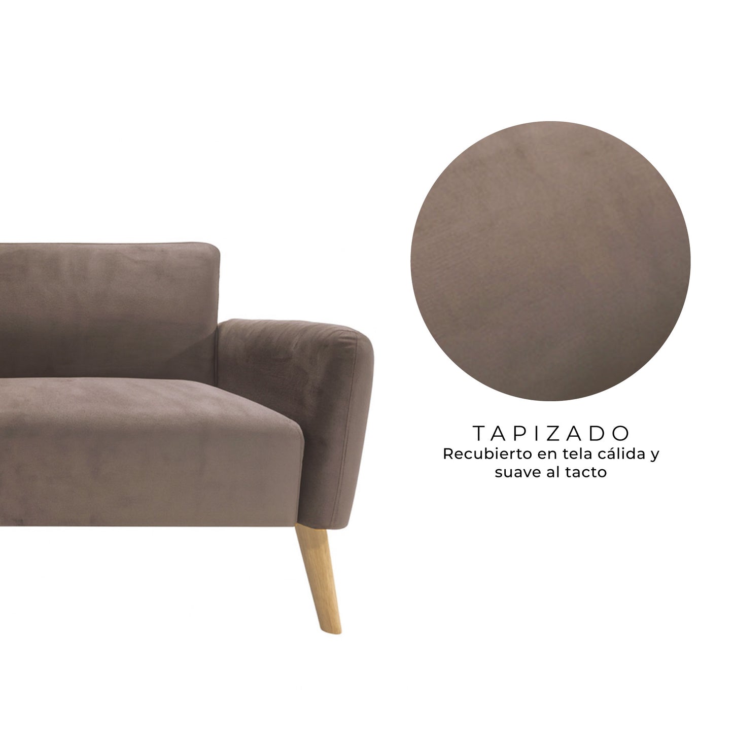 Sofá 2 Plazas Nemi Marrón