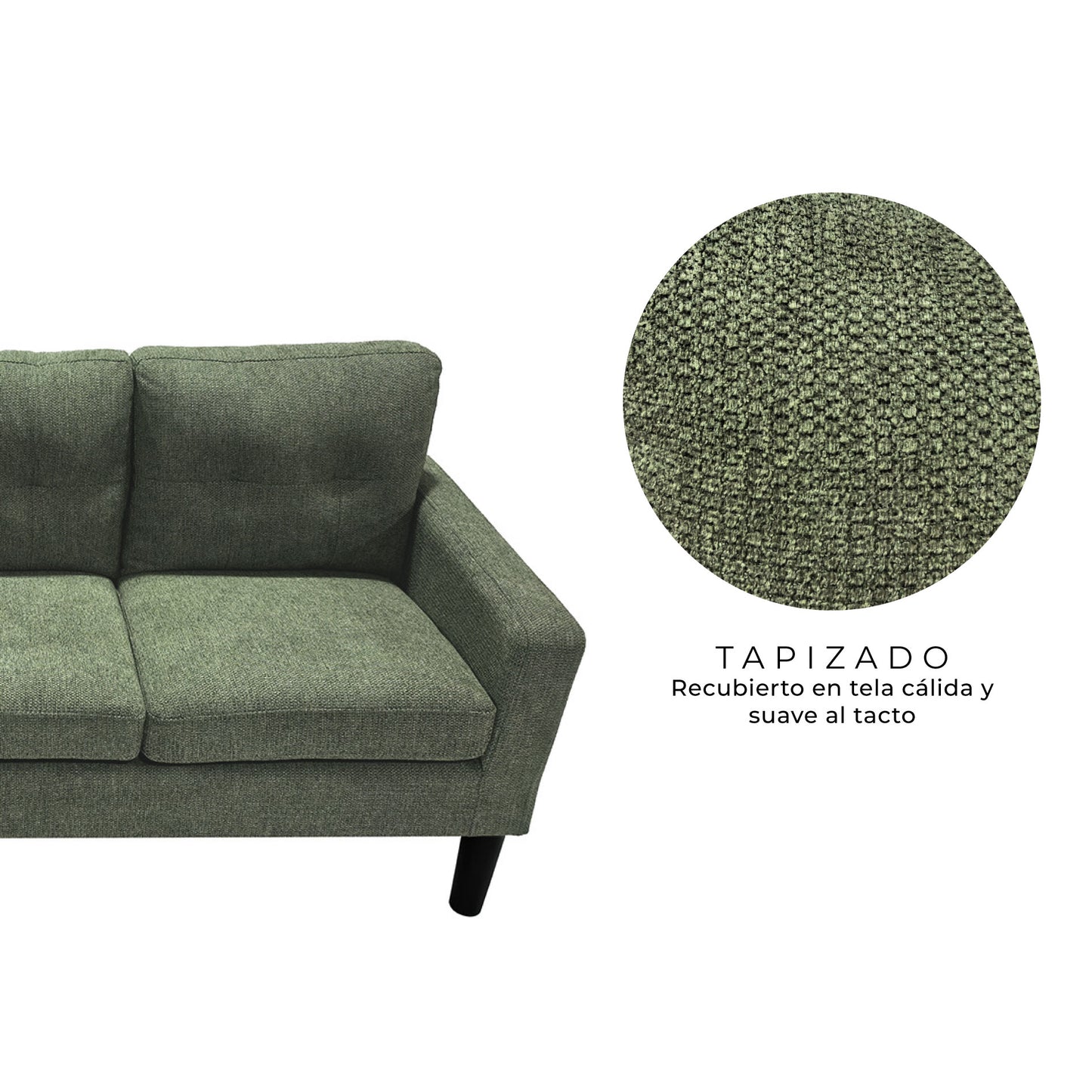 Sofá 3 Plazas Sutri Verde