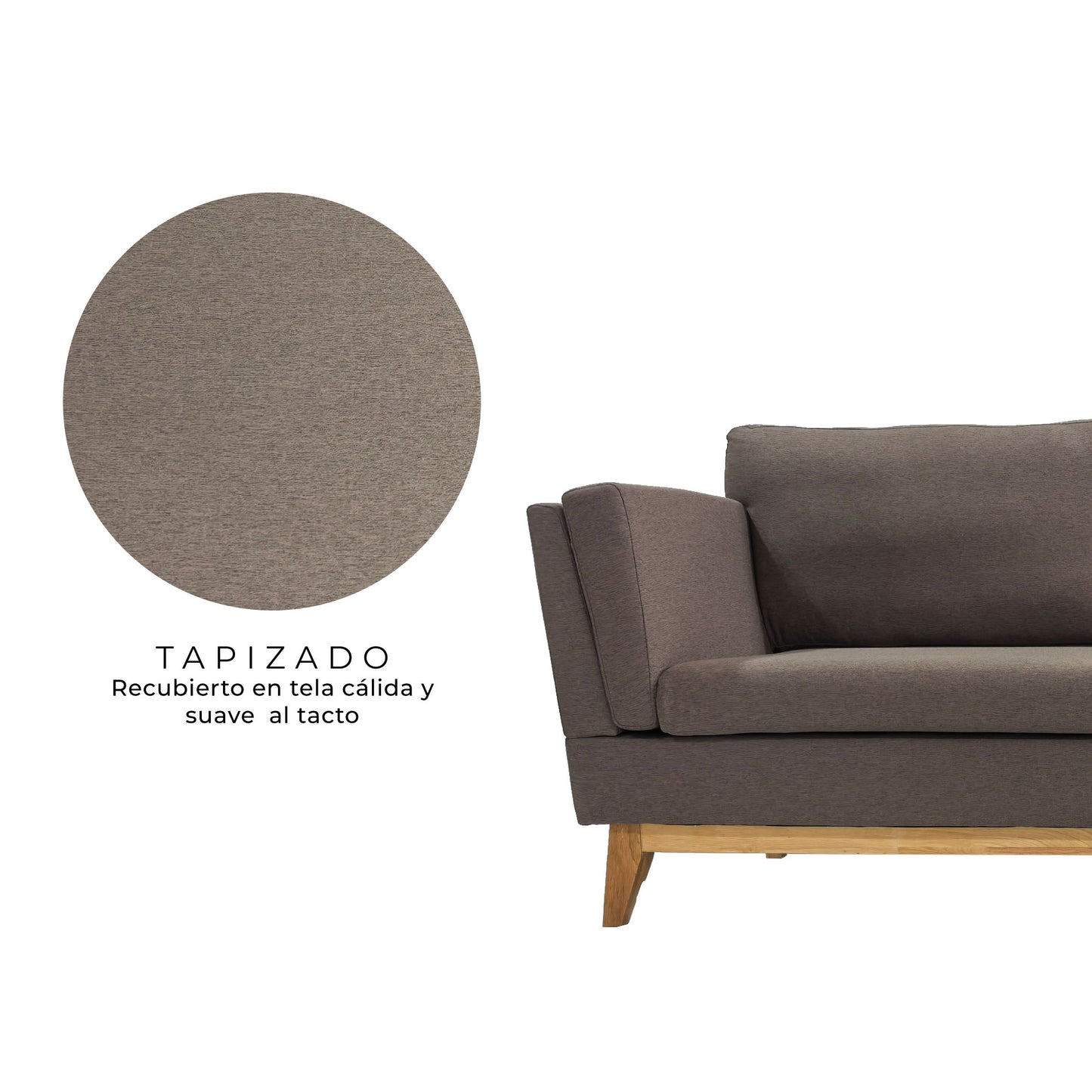 Sofá Modular 3 Plazas en L Albano Marrón