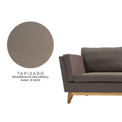 Sofá Modular 3 Plazas en L Albano Marrón