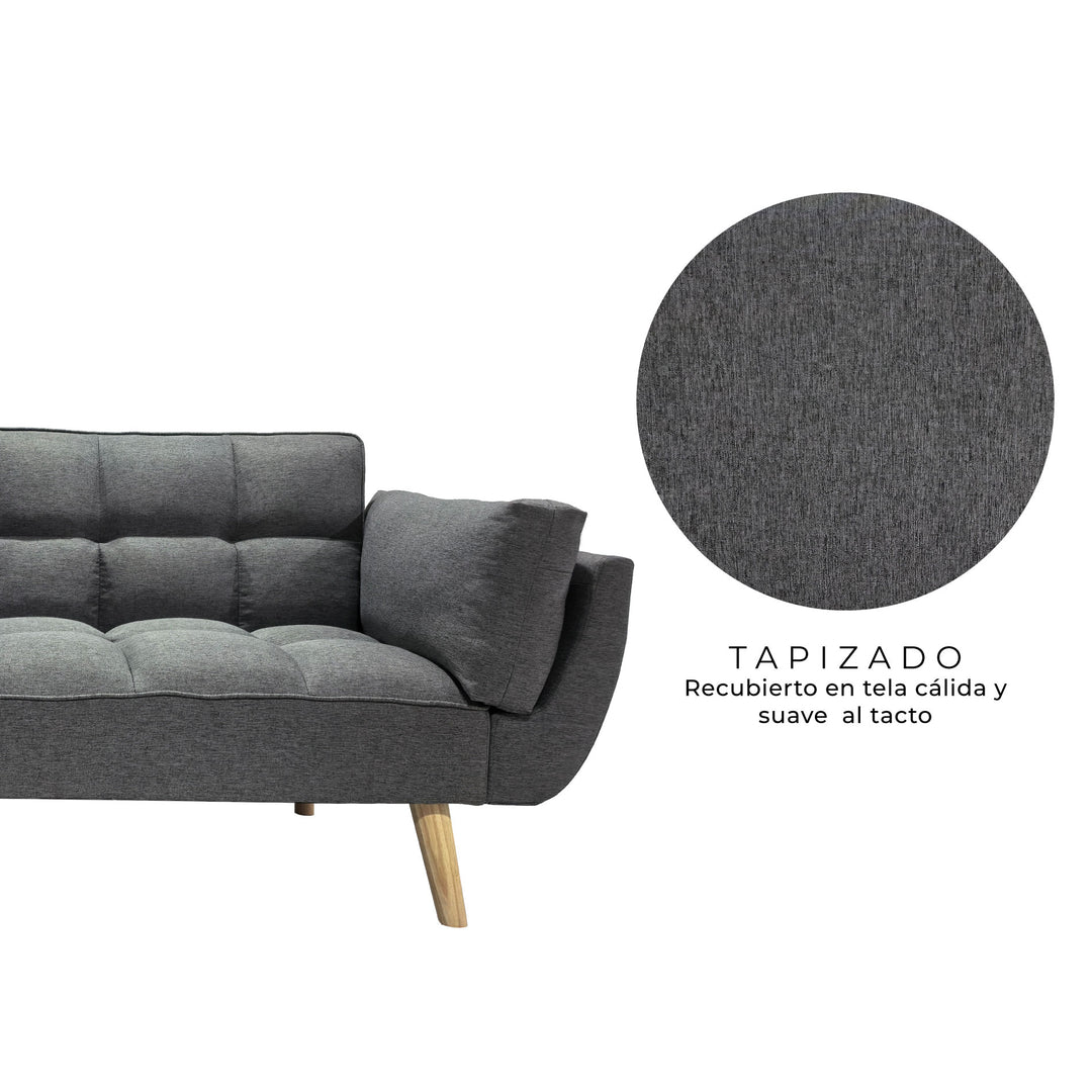 Sofá Cama 3 Plazas Buher Gris