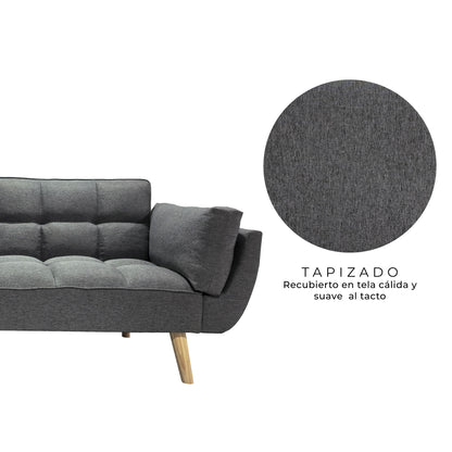 Sofá Cama 3 Plazas Buher Gris