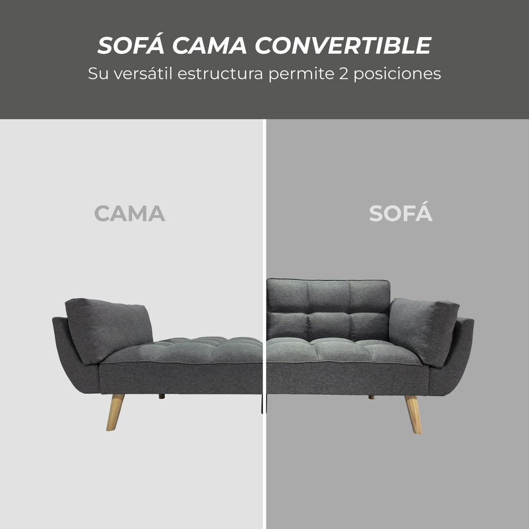 Sofá Cama 3 Plazas Buher Gris
