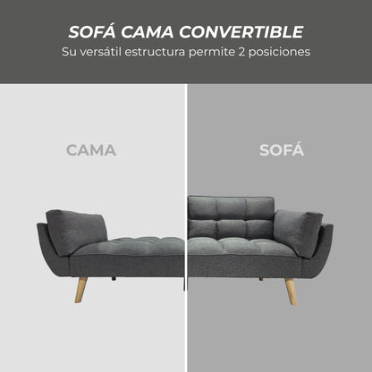 Sofá Cama 3 Plazas Buher Gris