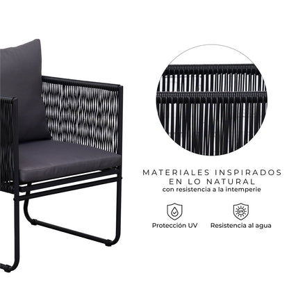 Set de Exterior Kiri 2 Sillas + Mesa Auxiliar