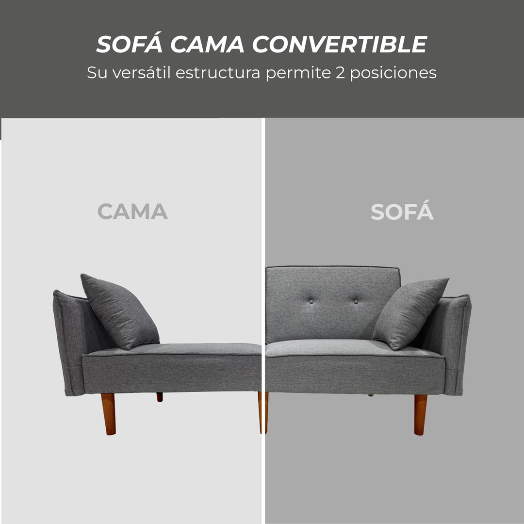 Sofá Cama 2 Plazas Mitah Gris