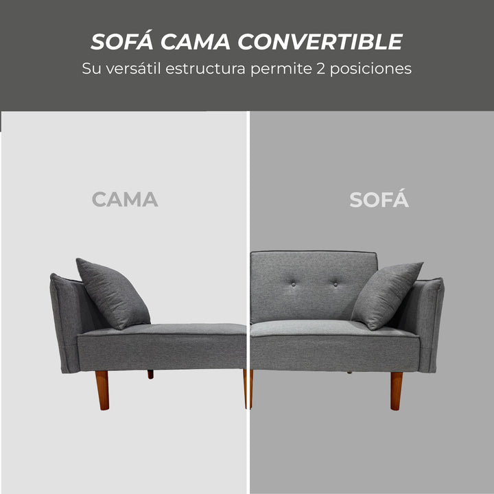 Sofá Cama 2 Plazas Mitah Gris