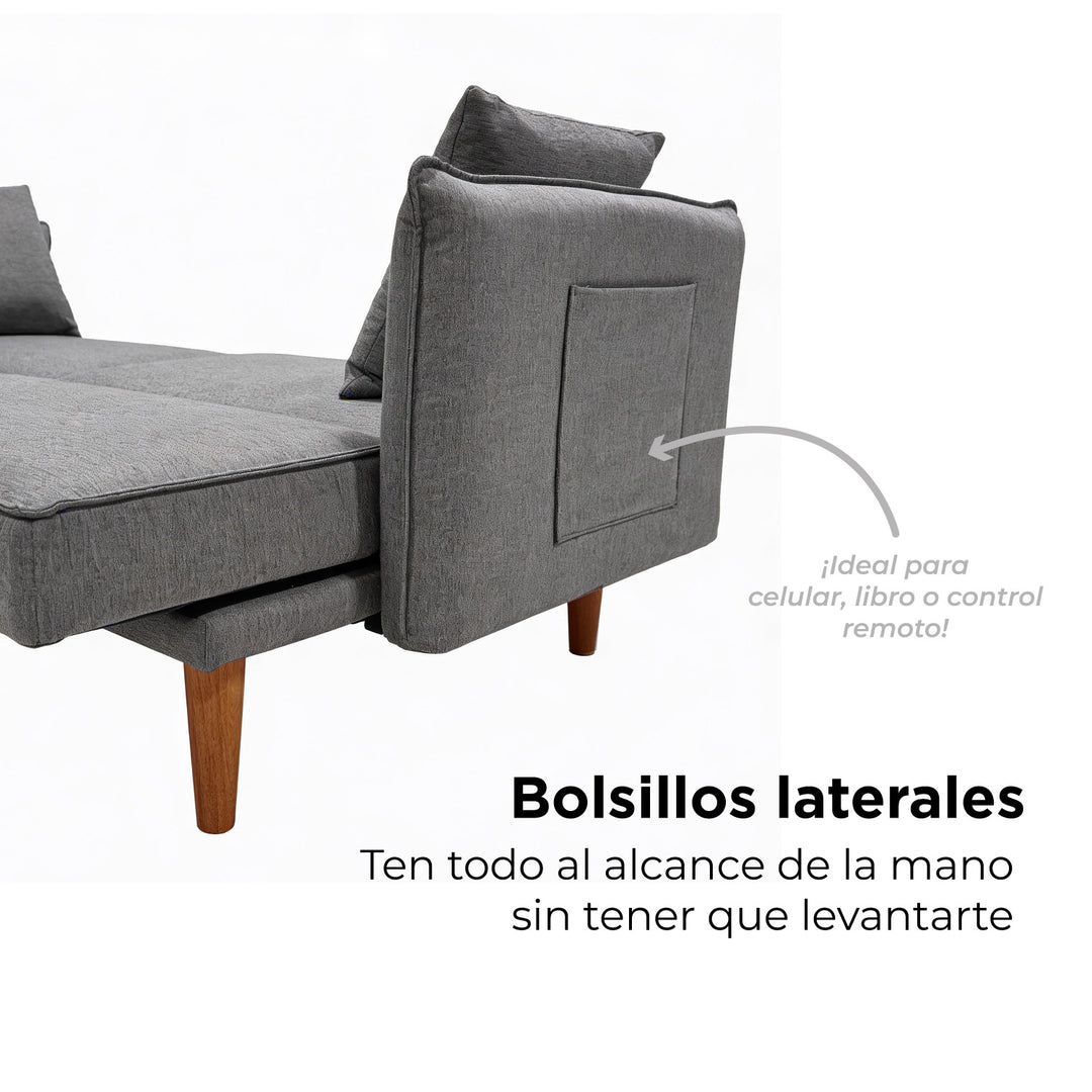 Sofá Cama 2 Plazas Mitah Gris