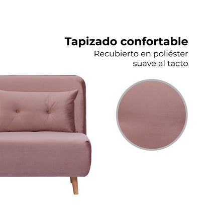 Sillón Sofá Cama Individual Muna Rosa