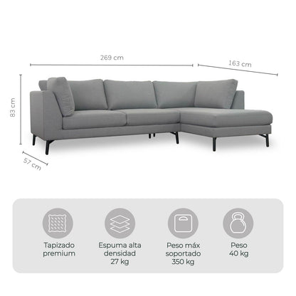 Sala Esquinero Sofa Modular Murcia Tela Montreal