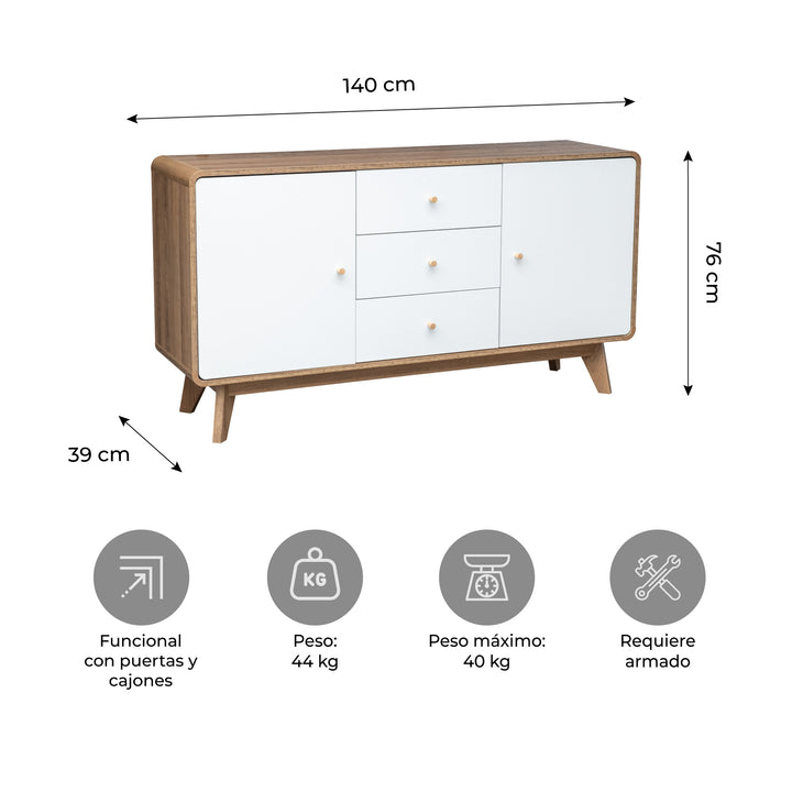 Credenza Bufetera Nórdica Odda