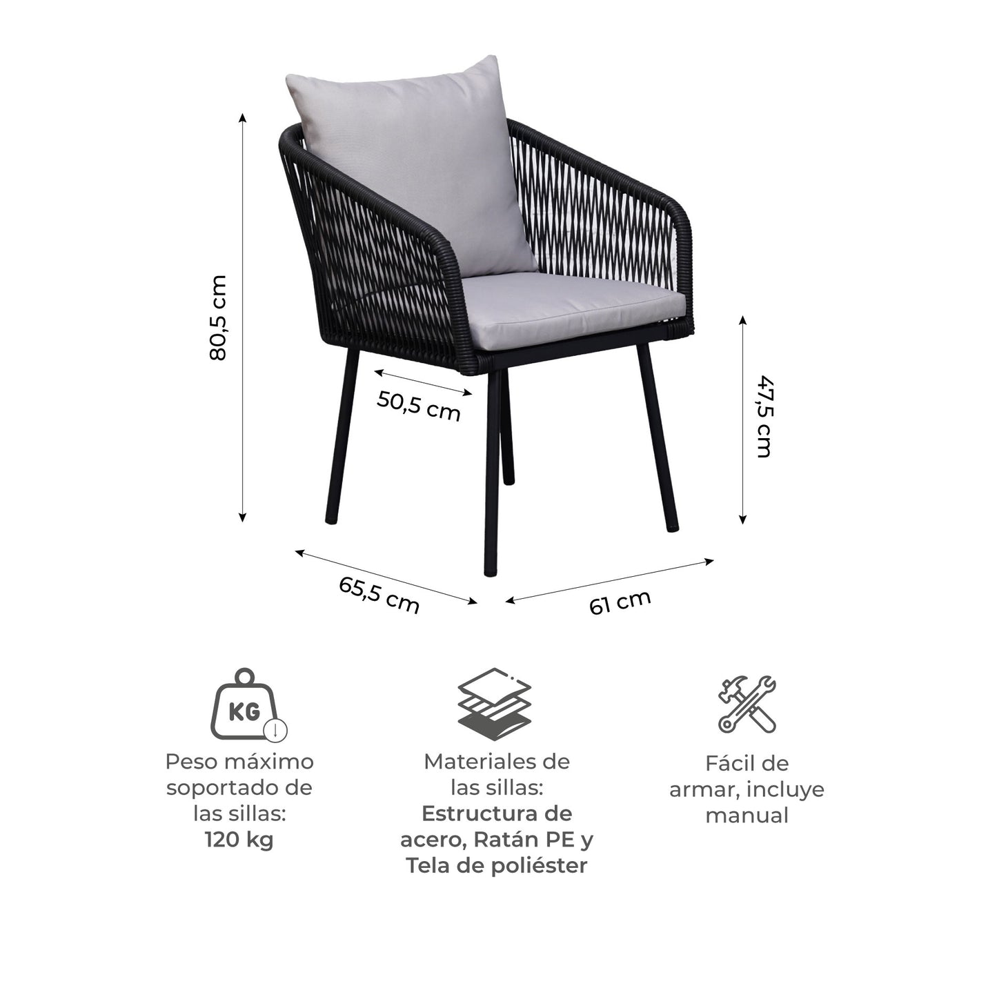 Set de Exterior Samui 6 Sillas + Mesa