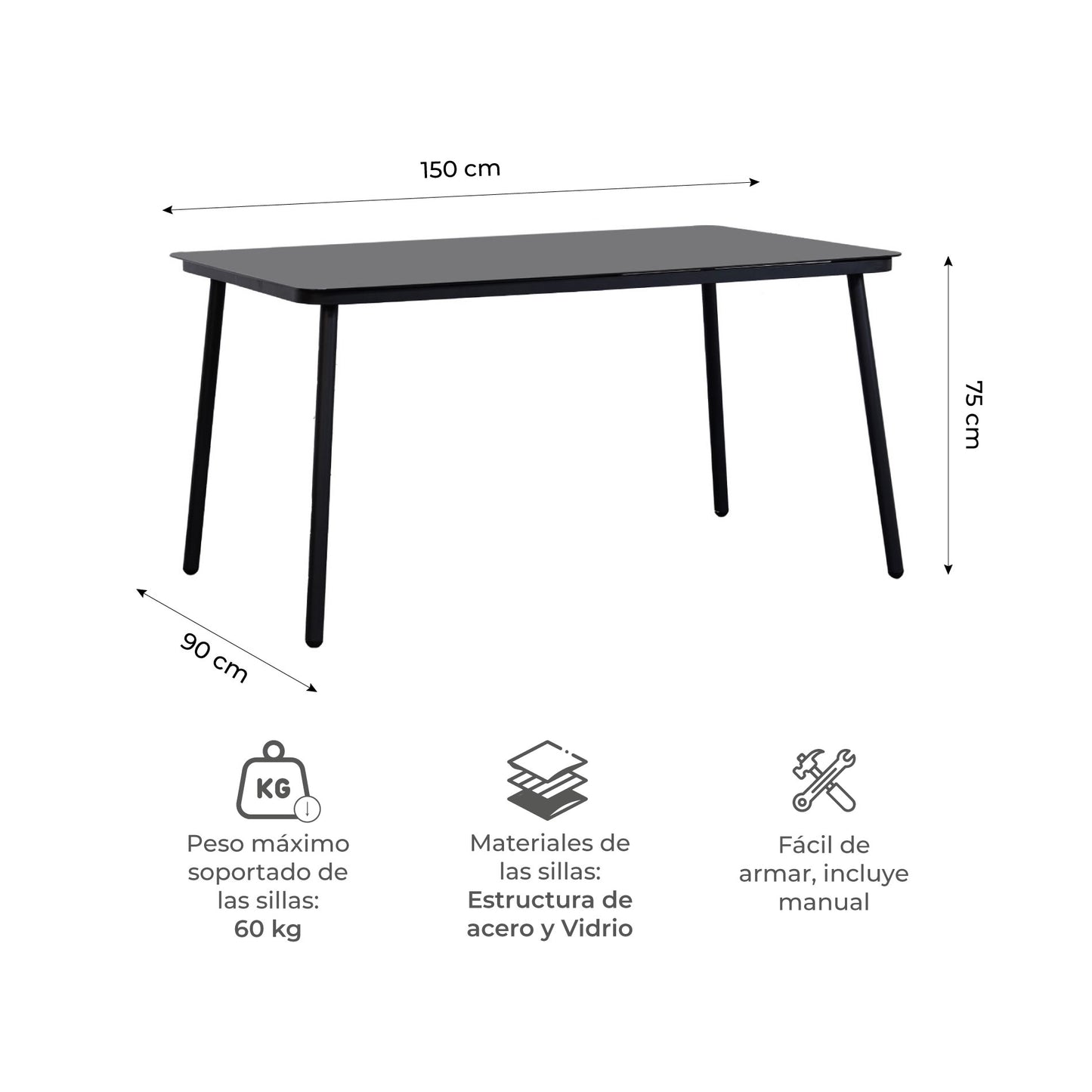 Set de Exterior Samui 6 Sillas + Mesa
