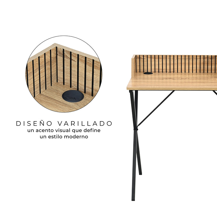 Escritorio Industrial con Organizador