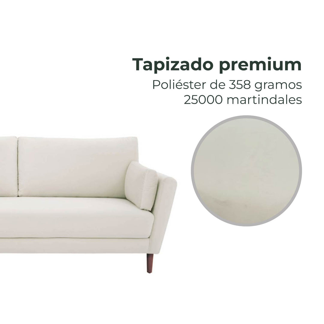Sofá de 3 Plazas Malaga Hueso