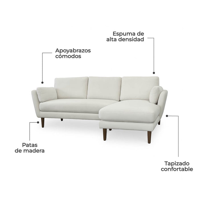 Sala Esquinero Sofa Modular Malaga Hueso