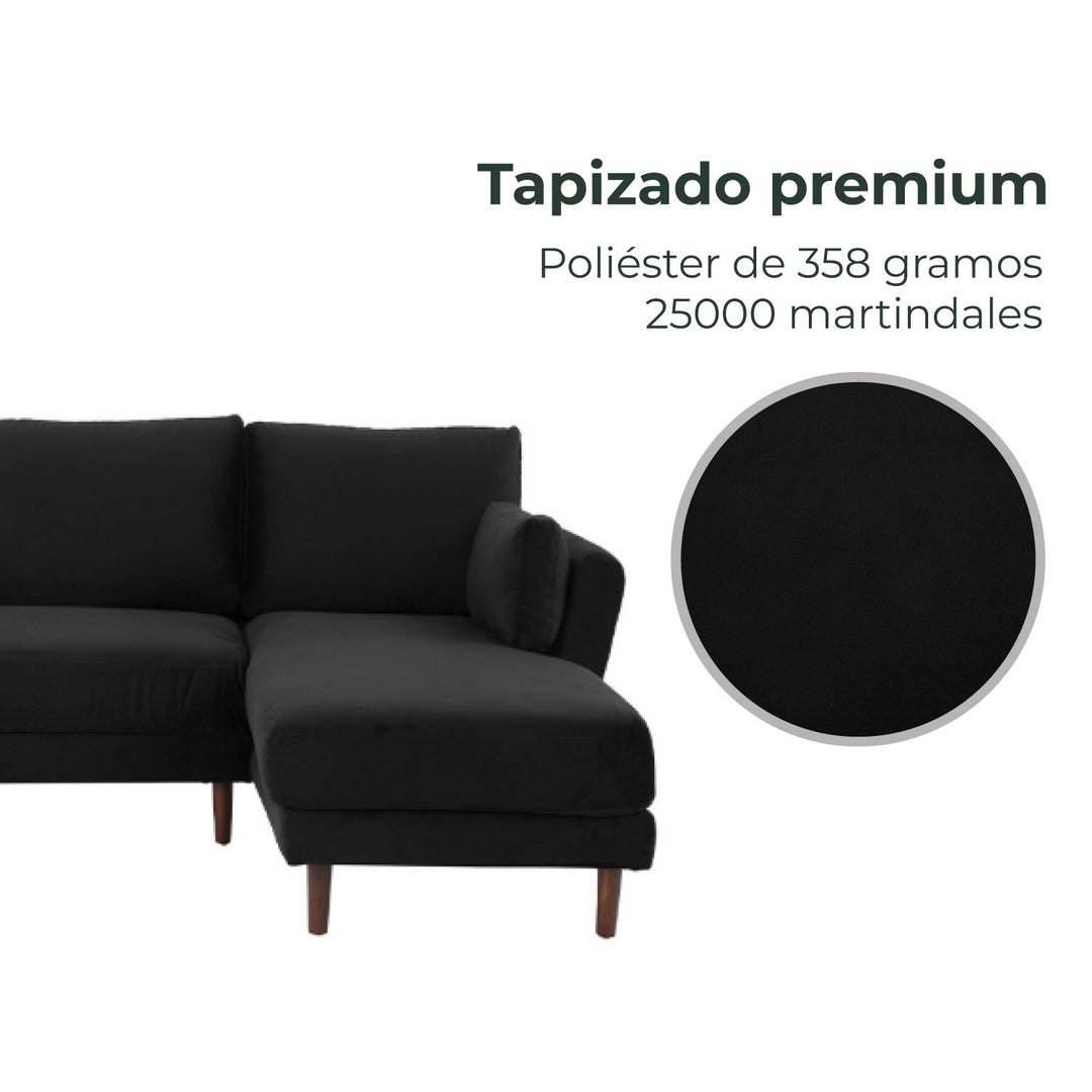 Sala Esquinero Sofa Modular Malaga Negro