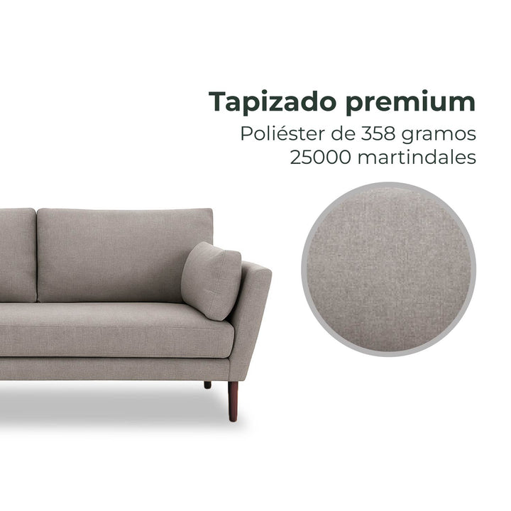 Sofá 3 Plazas Malaga Taupe