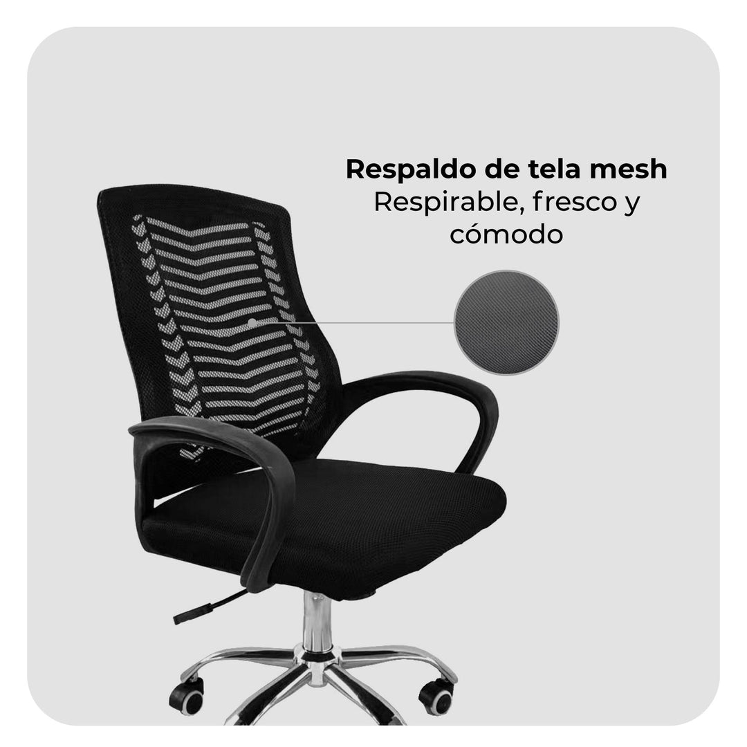Silla de Oficina Sill-C2N Ergonómica Negra