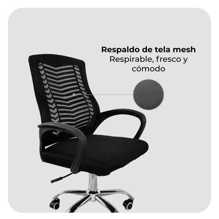 Silla de Oficina Sill-C2N Ergonómica Negra