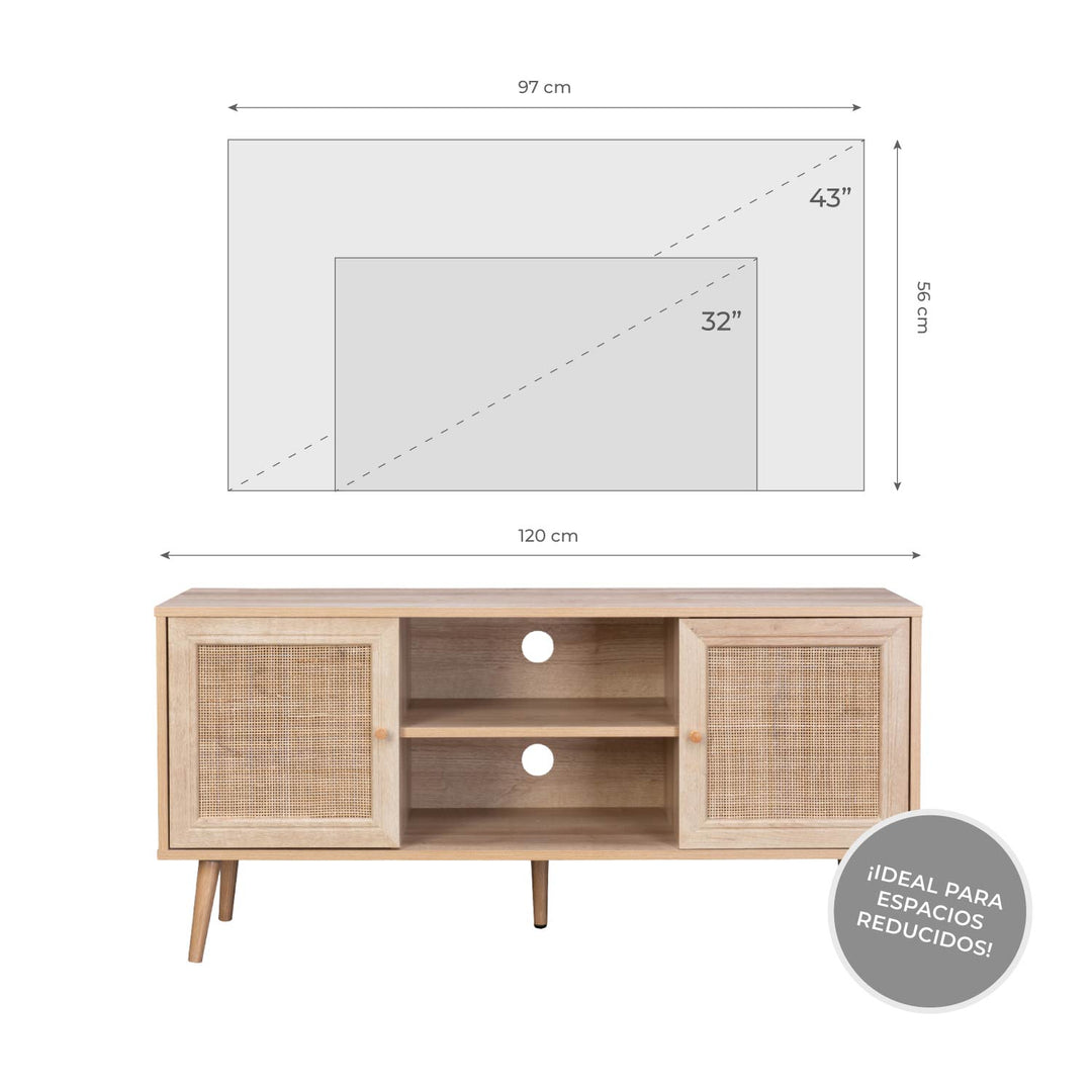 Mueble para TV Bombai de Ratán 120 cm