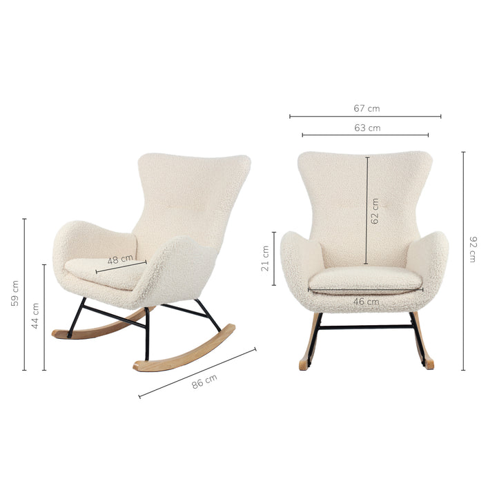 Silla Mecedora Tavia Beige
