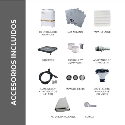 Tina Spa Hidromasaje Rígido Tribeca 6 Wifi