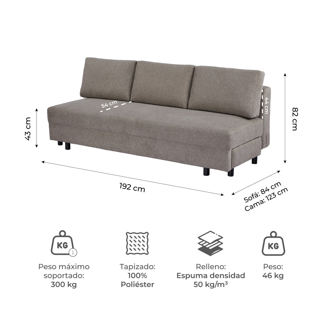 Sofá Cama 3 Plazas Valenti