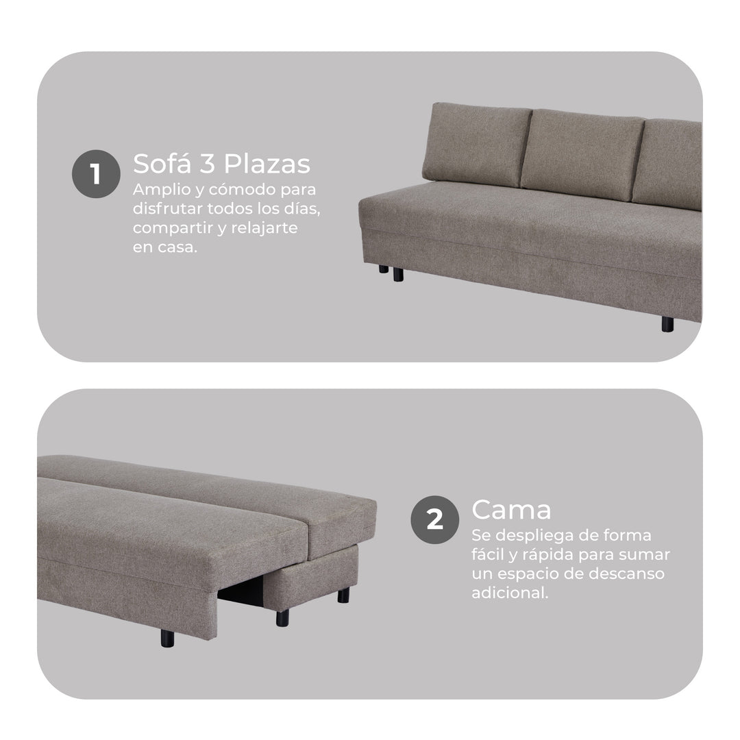 Sofá Cama 3 Plazas Valenti