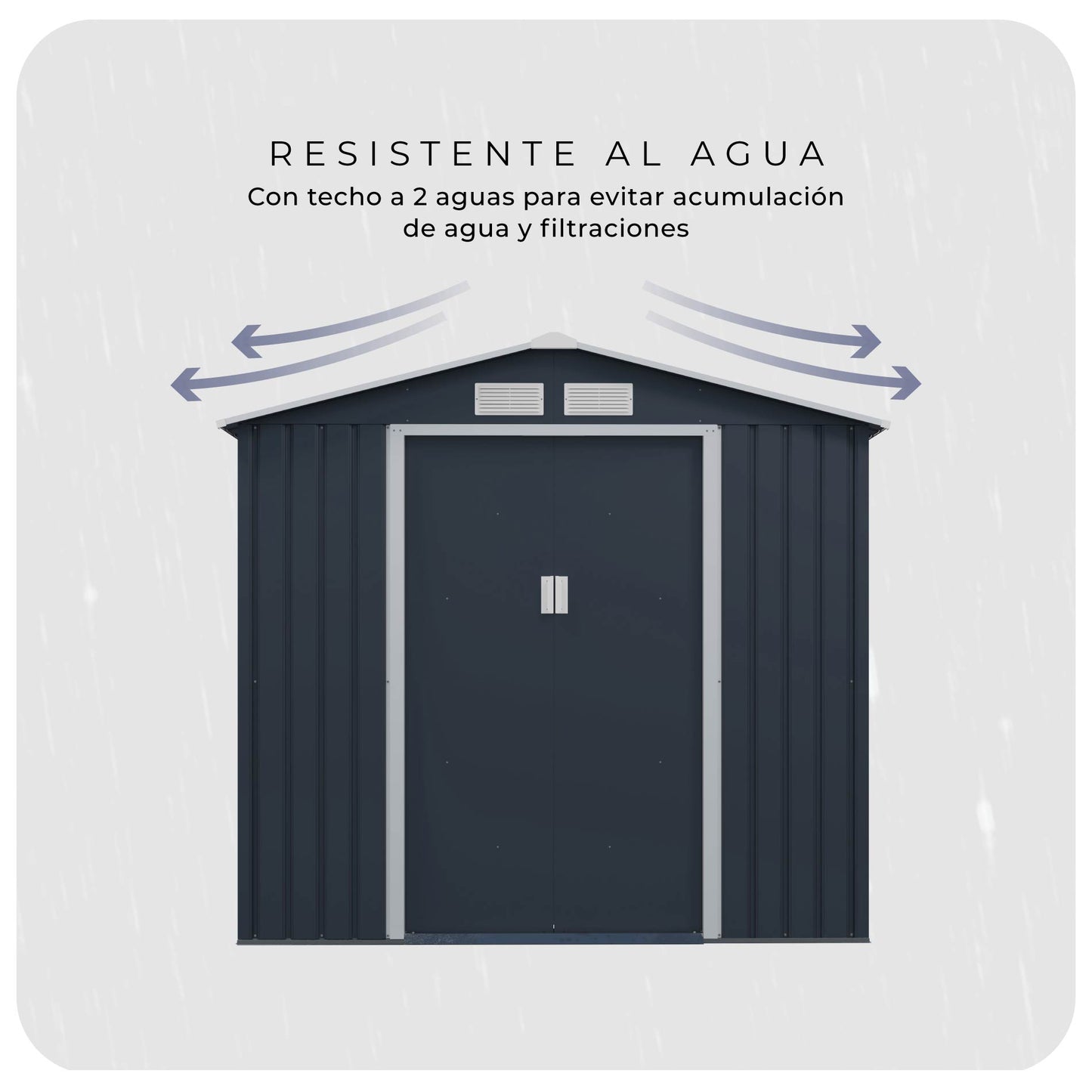Cobertizo de Almacenamiento Para Exterior 213x127x195