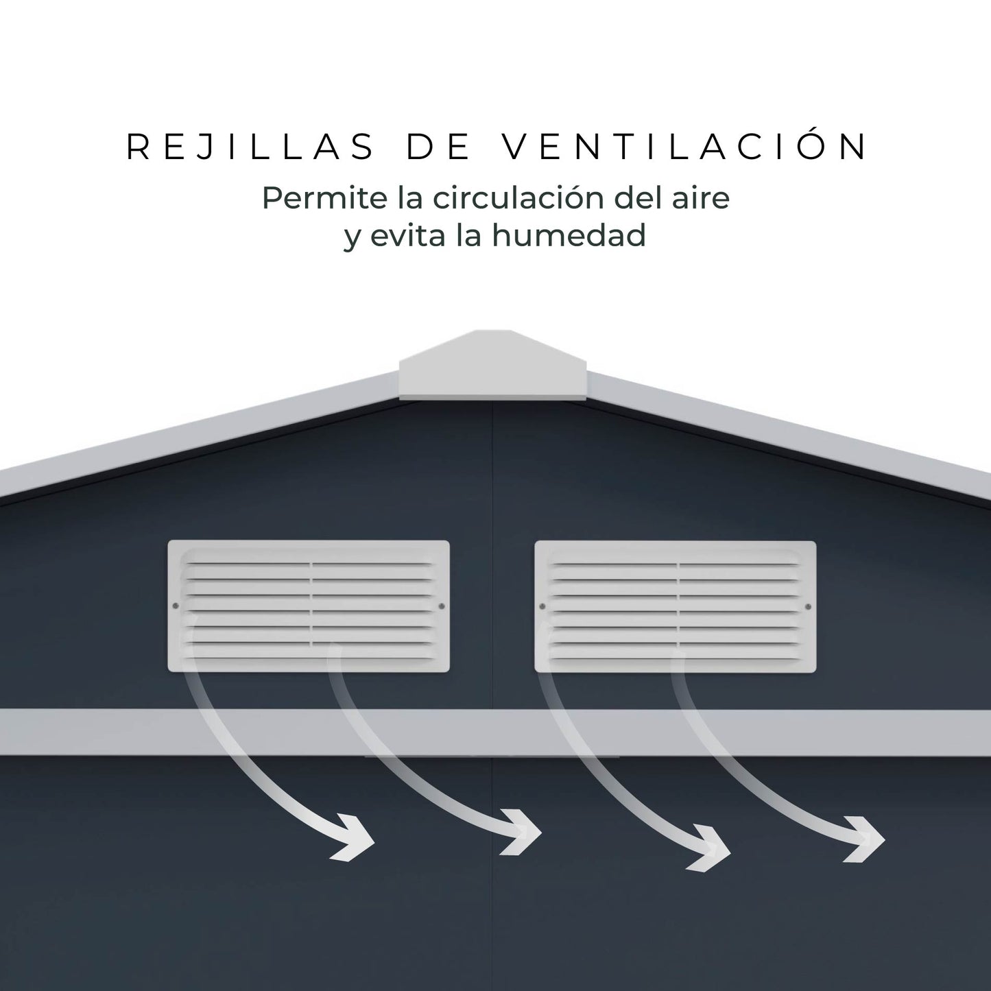 Cobertizo de Almacenamiento Para Exterior 213x127x195