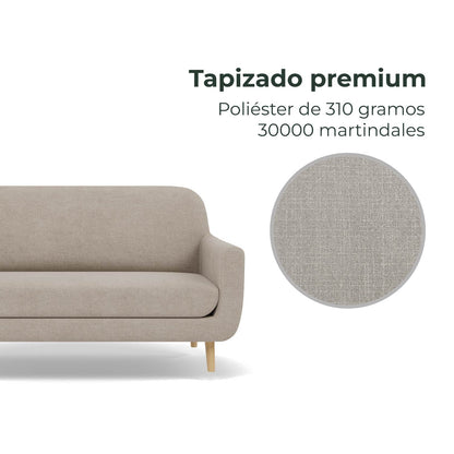 Sofá 2 Plazas Palma Tela Montreal Beige