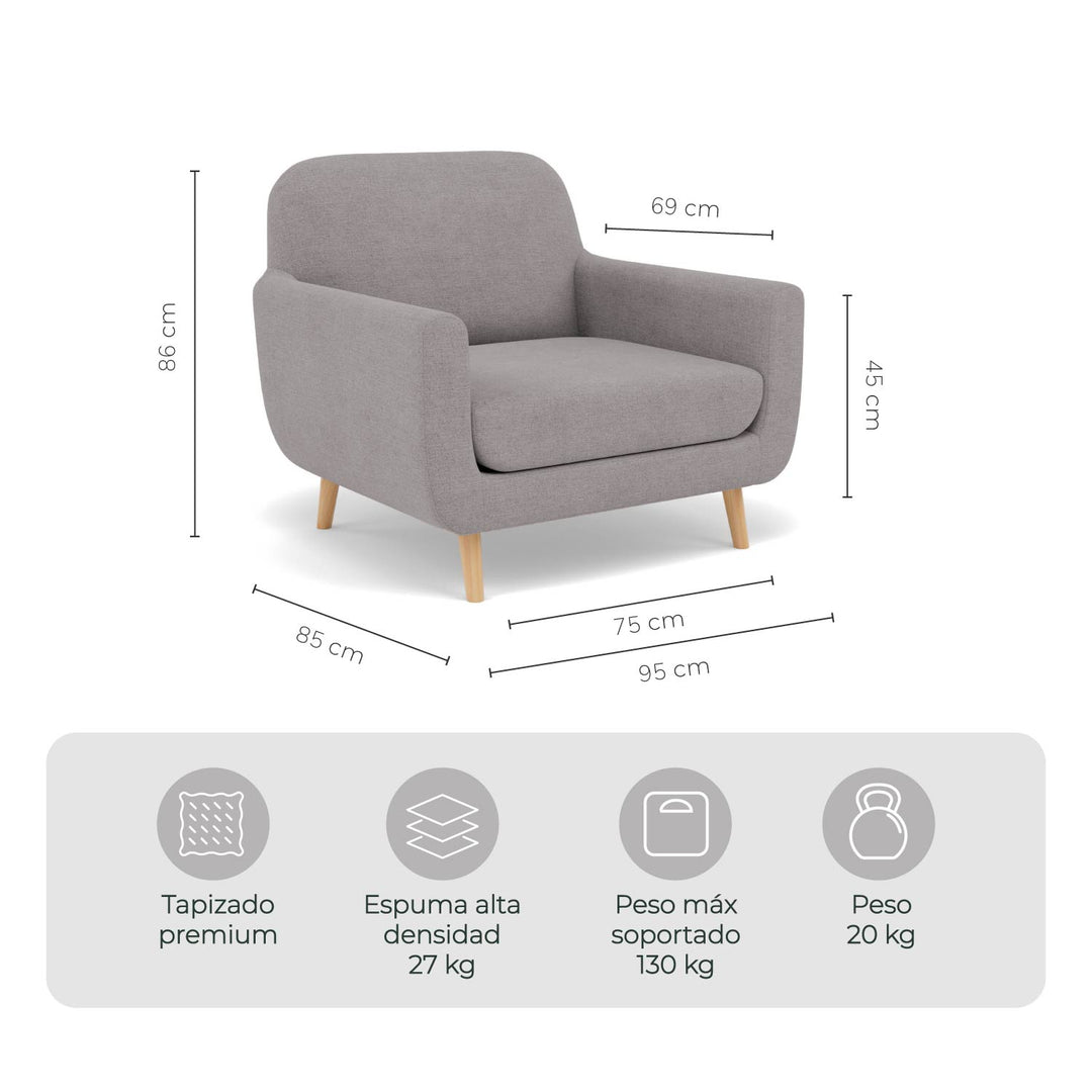 Sillón Individual Palma Tela Eros
