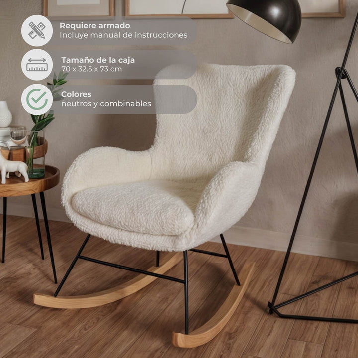 Silla Mecedora Tavia Beige