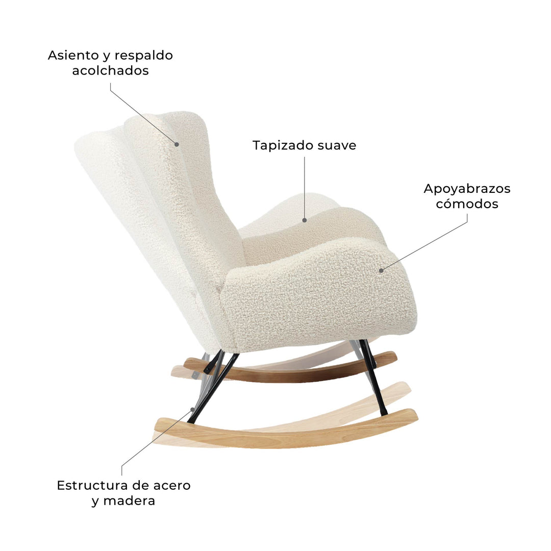 Silla Mecedora Tavia Beige